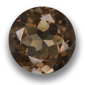 Hickory Brown Дымчатый Кварц Камень - 11.1ct Круглая Фасетная Огранка (ID: 459712)
