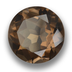 11.07 ct Brown Smoky Quartz Stone, Natural Smoky Quartz in Round Facet Shape for Sale