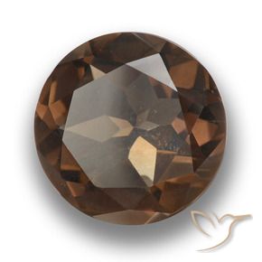 9.60 ct Brown Smoky Quartz Stone, Natural Smoky Quartz in Round Facet Shape for Sale