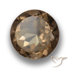 4.13 ct Brown Smoky Quartz Stone, Natural Smoky Quartz in Round Facet Shape for Sale