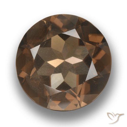 5.04ct Natural Hickory Brown Smoky Quartz, Round, VS