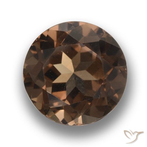 4.87ct Natural Hickory Brown Smoky Quartz, Round, VVS