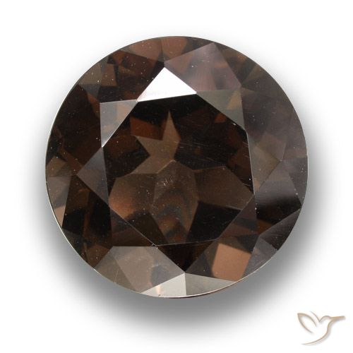 11.07ct Natural Dark Brown Smoky Quartz, Round, VVS