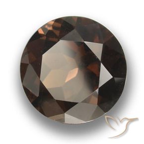 11.07 ct Brown Smoky Quartz Stone, Natural Smoky Quartz in Round Facet Shape for Sale