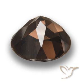 Smoky Quartz Gemstone in 15 mm (calibrated) Size for Sale, Smoky Quartz Stone in Dark Brown Color