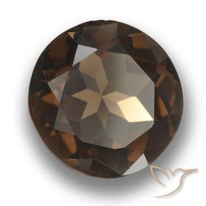 4.61 ct Brown Smoky Quartz Stone, Natural Smoky Quartz in Round Facet Shape for Sale