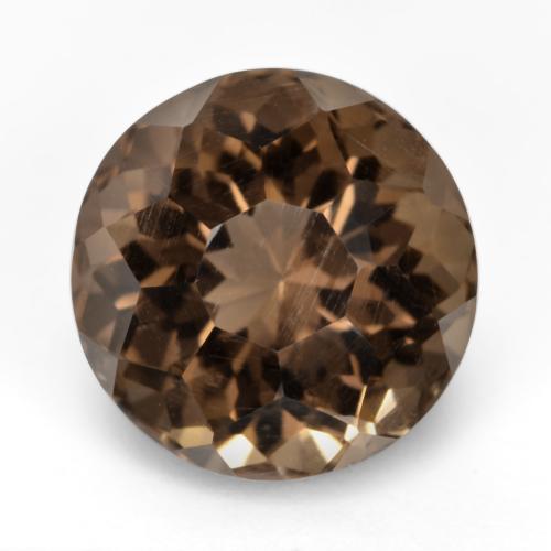 Marrón nogal Cuarzo Ahumado Gema - 4.3ct Corte de pétalo circular (ID: 461370)