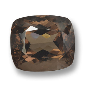 34.71 ct Brown Smoky Quartz Gemstone, Smoky Quartz Gem in Cushion-Cut Shape for Sale.