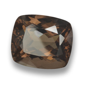 34.71 ct Brown Smoky Quartz Stone, Natural Smoky Quartz in Cushion-Cut Shape for Sale