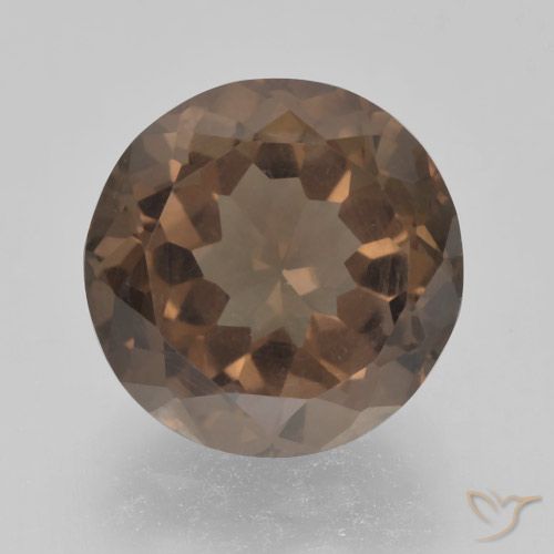 3.84ct Natural Warm Brown Smoky Quartz, Round, VVS-VS