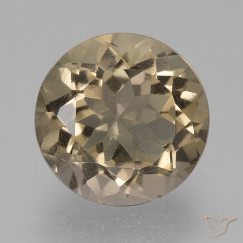 4.17ct Natural Medium-Light Brown Smoky Quartz, Round, VS