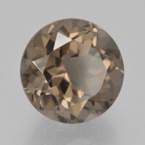 5.06 ct Brown Smoky Quartz Stone, Natural Smoky Quartz in Round Facet Shape for Sale