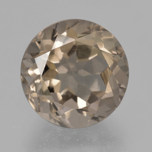 Medium Greyish Brown Quarzo fumé Gem - 4.7ct Sfaccettatura rotonda (ID: 463806)