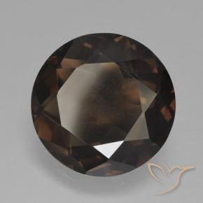 10.34 ct Brown Smoky Quartz Stone, Natural Smoky Quartz in Round Facet Shape for Sale
