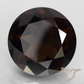 11.83 ct Brown Smoky Quartz Stone, Natural Smoky Quartz in Round Facet Shape for Sale
