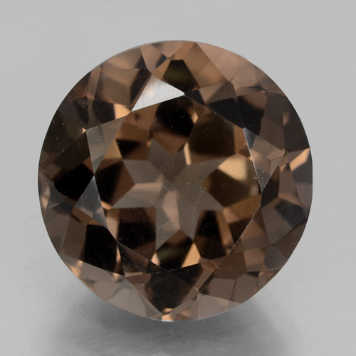 Medium Brown Smoky Quartz Gem - 10.4ct Round Facet (ID: 463855)