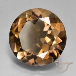 8.71 ct Brown Smoky Quartz Stone, Natural Smoky Quartz in Round Facet Shape for Sale