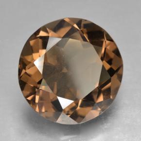 9.03 ct Brown Smoky Quartz Stone, Natural Smoky Quartz in Round Facet Shape for Sale