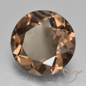 8.88 ct Brown Smoky Quartz Stone, Natural Smoky Quartz in Round Facet Shape for Sale