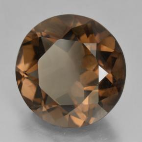 10.61 ct Brown Smoky Quartz Stone, Natural Smoky Quartz in Round Facet Shape for Sale