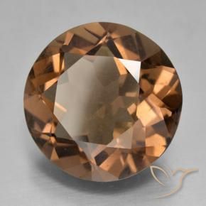 12.09 ct Brown Smoky Quartz Stone, Natural Smoky Quartz in Round Facet Shape for Sale