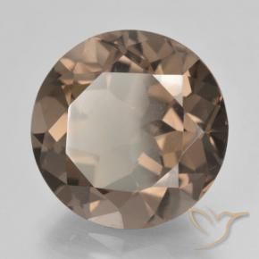 10.61 ct Brown Smoky Quartz Stone, Natural Smoky Quartz in Round Facet Shape for Sale