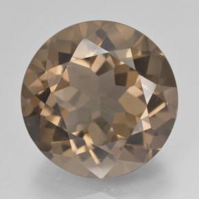 Warm Brown Smoky Quartz Gem - 13ct Round Facet (ID: 463871)
