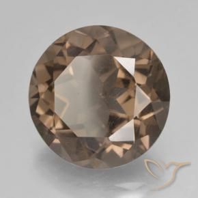 9.72 ct Brown Smoky Quartz Stone, Natural Smoky Quartz in Round Facet Shape for Sale