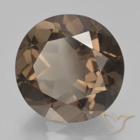 12.06 ct Brown Smoky Quartz Stone, Natural Smoky Quartz in Round Facet Shape for Sale