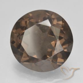 11.46 ct Brown Smoky Quartz Stone, Natural Smoky Quartz in Round Facet Shape for Sale