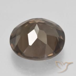 Smoky Quartz Gemstone in 15 mm (calibrated) Size for Sale, Smoky Quartz Stone in Medium-Dark Brown Color