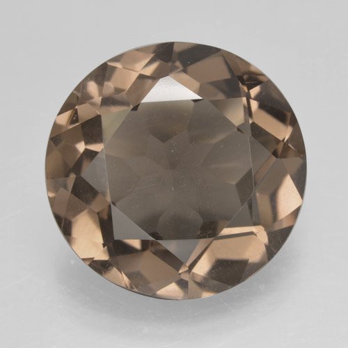 8.68 ct Brown Smoky Quartz Gemstone, Smoky Quartz Gem in Round Facet Shape for Sale.