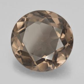 8.68 ct Brown Smoky Quartz Stone, Natural Smoky Quartz in Round Facet Shape for Sale