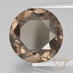 9.06 ct Brown Smoky Quartz Stone, Natural Smoky Quartz in Round Facet Shape for Sale