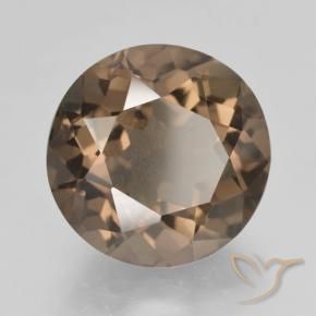 9.80 ct Brown Smoky Quartz Stone, Natural Smoky Quartz in Round Facet Shape for Sale