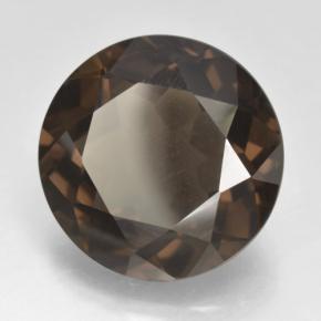 11.91 ct Brown Smoky Quartz Stone, Natural Smoky Quartz in Round Facet Shape for Sale