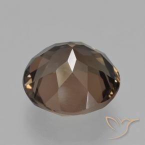 Smoky Quartz Gemstone in 10.5 mm Size for Sale, Smoky Quartz Stone in Medium Brown Color