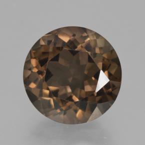 Marrón nogal Cuarzo Ahumado Gema - 3.8ct Faceta Redonda (ID: 463895)