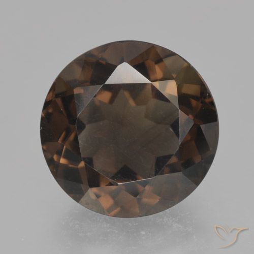 4.84ct Natural Medium Brown Smoky Quartz, Round, VVS-VS