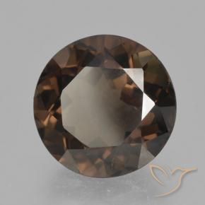 4.84 ct Brown Smoky Quartz Stone, Natural Smoky Quartz in Round Facet Shape for Sale