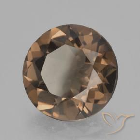 4.67 ct Brown Smoky Quartz Stone, Natural Smoky Quartz in Round Facet Shape for Sale