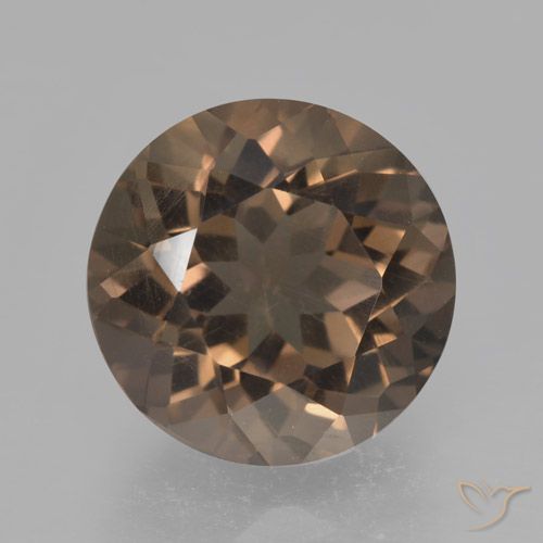 4.08ct Natural Warm Brown Smoky Quartz, Round, VVS-VS