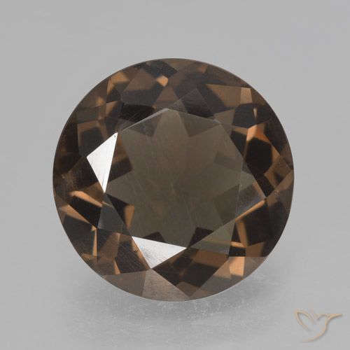 4.43ct Natural Hickory Brown Smoky Quartz, Round, VVS-VS