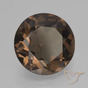 4.43 ct Brown Smoky Quartz Stone, Natural Smoky Quartz in Round Facet Shape for Sale