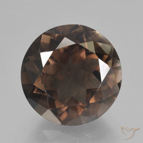 Quartz Fumé Brun caryer Tour 5,09 ct du Brésil, Dimension 11,7mm, Pierre gemme naturelle Non traité, pureté vvs-vs, 1 pièce Quartz Fumé round facet, dureté de Mohs de 7 convient aux bijoux de tous les jours, pierre de sagesse, Photo A
