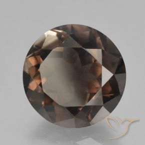 5.09 ct Brown Smoky Quartz Stone, Natural Smoky Quartz in Round Facet Shape for Sale