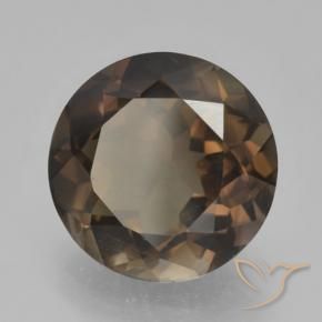 5.09 ct Brown Smoky Quartz Stone, Natural Smoky Quartz in Round Facet Shape for Sale