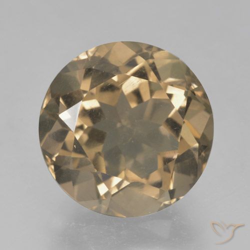 5.05ct Natural Wood Brown Smoky Quartz, Round, VS