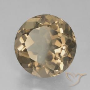 5.05 ct Brown Smoky Quartz Stone, Natural Smoky Quartz in Round Facet Shape for Sale