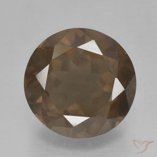 5.24ct Natural Medium Brown Smoky Quartz, Round, VS